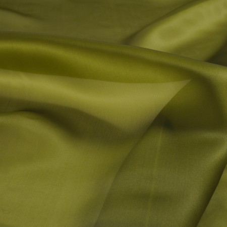 Olive green doris satin organza