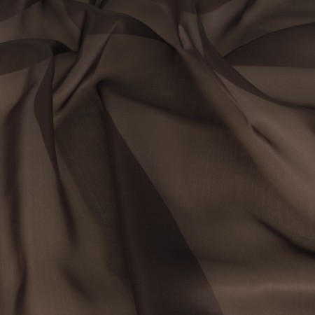 Brown doris satin organza