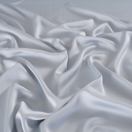 Grey luca satin crepe