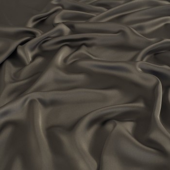 Brown luca satin crepe