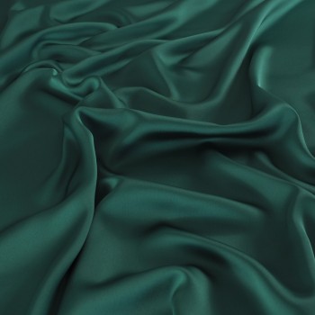 Pine green luca satin crepe