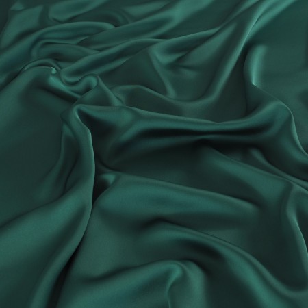 Pine green luca satin crepe