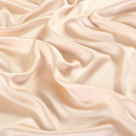 Peach luca satin crepe