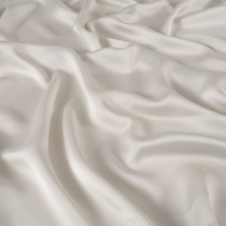 Grey pearl luca satin crepe