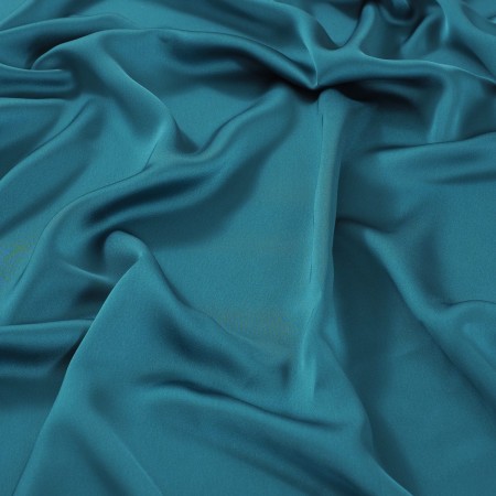 Dark turquoise luca satin crepe