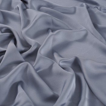 Grey luca satin crepe