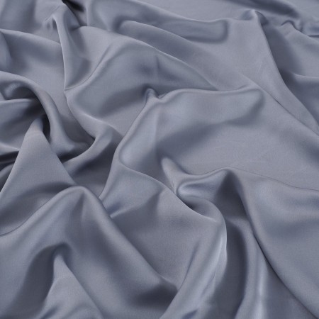 Grey luca satin crepe
