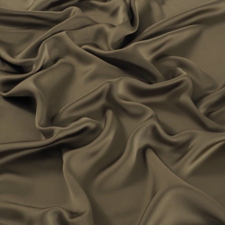 Moss green luca satin crepe