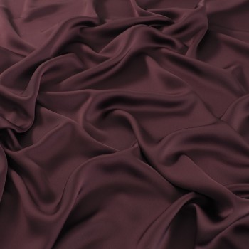 Aubergine luca satin crepe