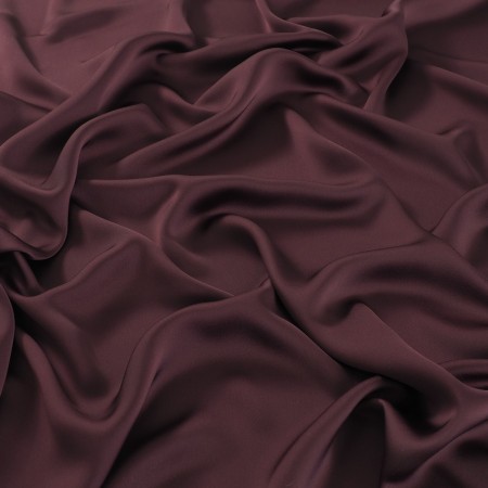 Aubergine luca satin crepe