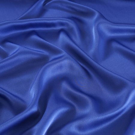 Blue estefania charmeuse satin crêpe