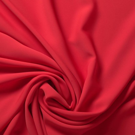 Passion red birds cr?pe matt