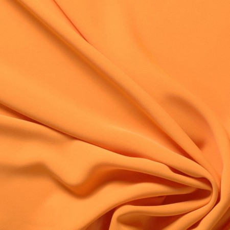 Orange papaya birds matte crêpe