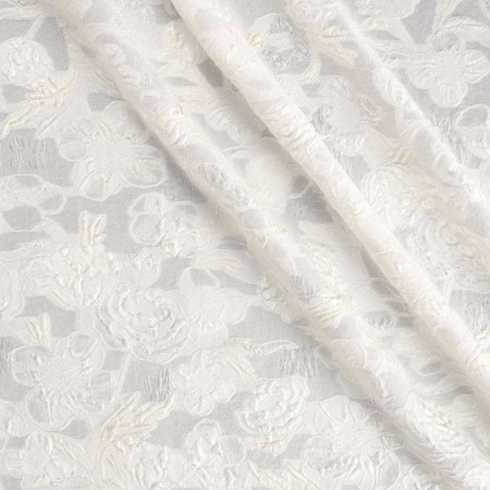 Organza flor pano 153cm marfil