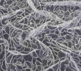 Lace embrodery & sequins blanco