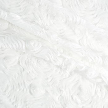 White floral chiffon strips