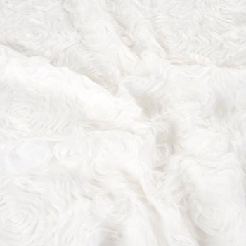 White floral chiffon strips