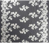 Tul bordado floral con cuentas ivory