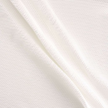 White cloqué jacquard