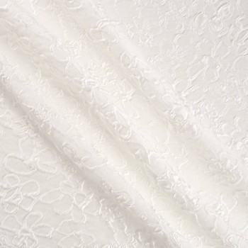 White relief floral jacquard