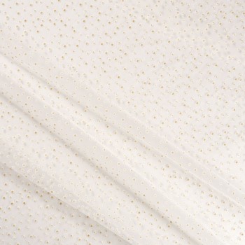 White topos flock foil