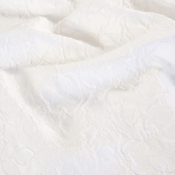 Jacquard floral blanco