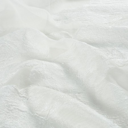 Jacquard flor organza blanco