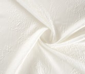 White jacquard floral relief