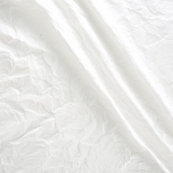 Jacquard cloquÉ floral blanco