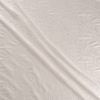 Jacquard floral relieve blanco