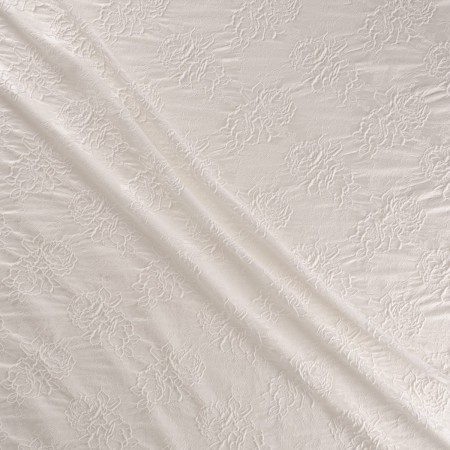 Jacquard floral relieve blanco