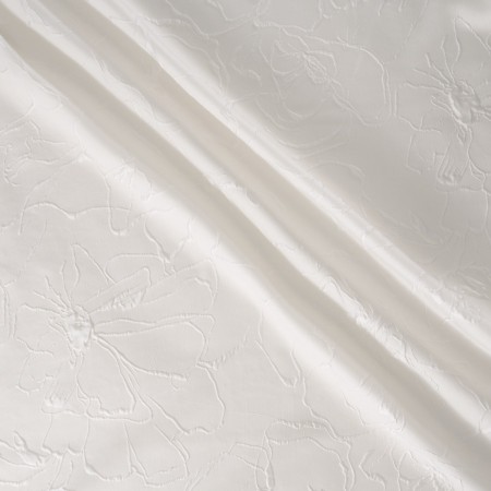 White floral jacquard embossing
