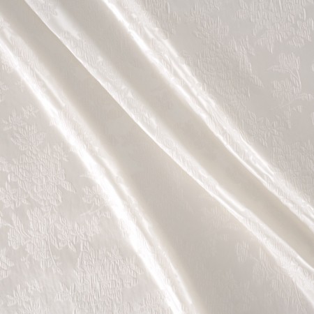 White embossed floral jacquard