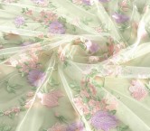 Pink tulle embroidered flower