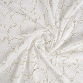 White open flower embroidery