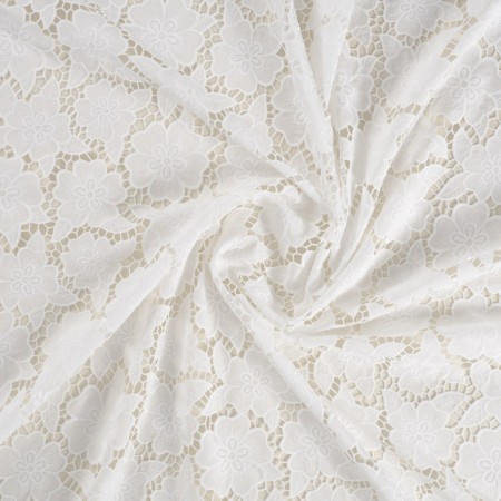 White open flower embroidery