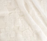 White flower organza on tulle