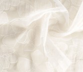 White flower organza on tulle