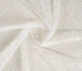 White sequins embroidered tulle