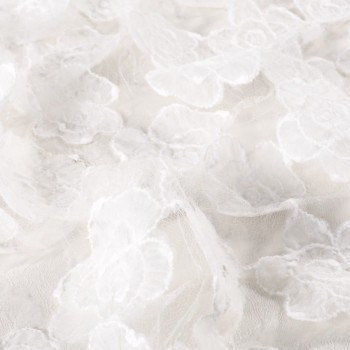 Flores de tul 3d blanco