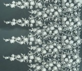 Light embroidery with 3d flowers blanco optico