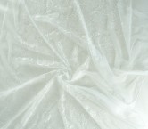 White embroidery with bubble organza