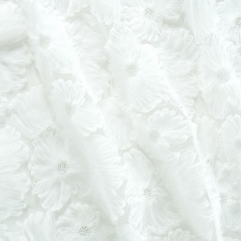 White macro tulle flowers