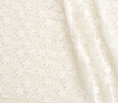 White embroidery flower on tul