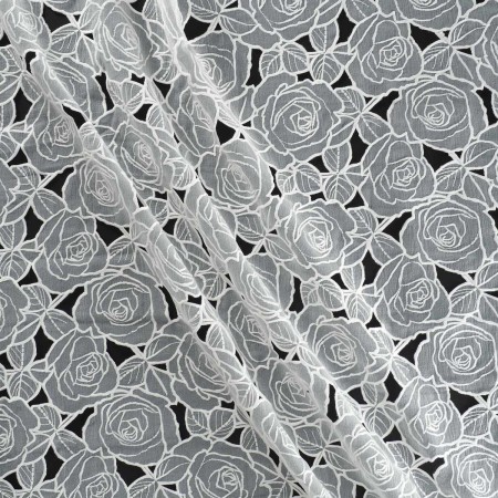 Flower embroidery = 46017 blanco