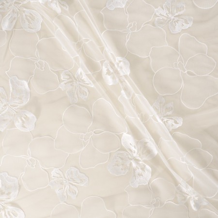 Flor bordada (=63035) blanco