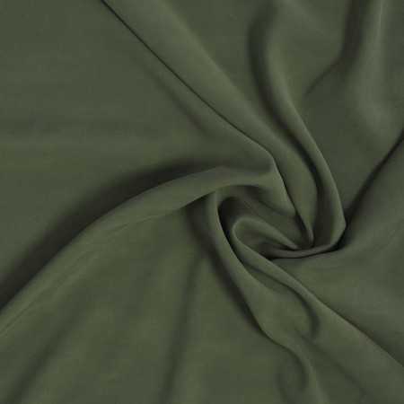 Green kaki tokyo viscose twill