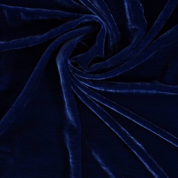 Blue laponia viscose/silk velvet