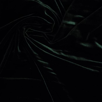 Dark green viscose/silk velvet
