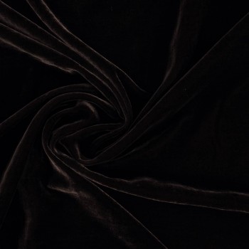 Brown viscose/silk velvet